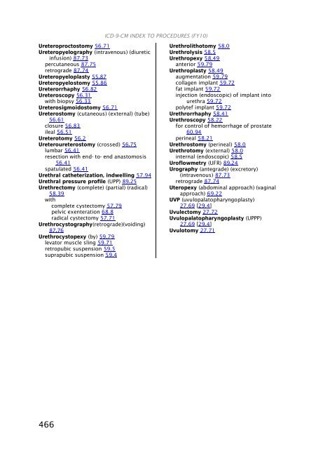 ICD-9-CM Procedures (FY10)