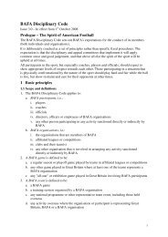 BAFA Disciplinary Code - Sport and Recreation Alliance