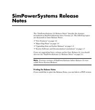 SimPowerSystems Release Notes - MathWorks
