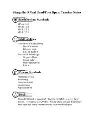 Shaquille O'Neal Hand/Foot Span: Teacher Notes