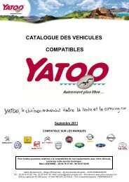 catalogue des vehicules compatibles - Yatoo