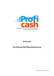 Profi cash - Einrichtung HBCI-Benutzerkennung