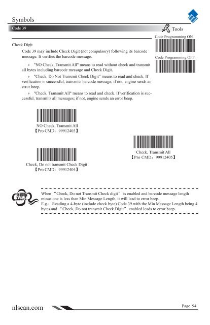 NLS-HR100 Series Hand-held 1D Barcode Scanner User ... - Sensis