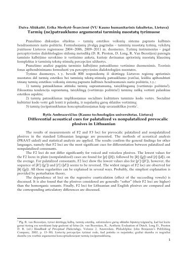 TezÄs - LietuviÅ³ kalbos institutas