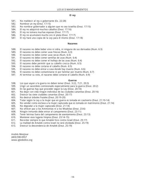 613 Mandamientos - iglededios.org