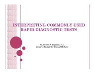 interpreting commonly used rapid diagnostic tests - Pediatric ...