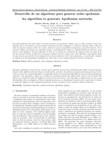 Desarrollo de un algoritmo para generar redes apolonias