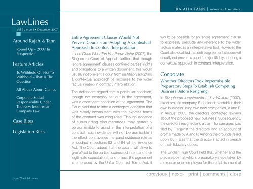 Lawlines Volume 9 Issue 4 - eOASIS