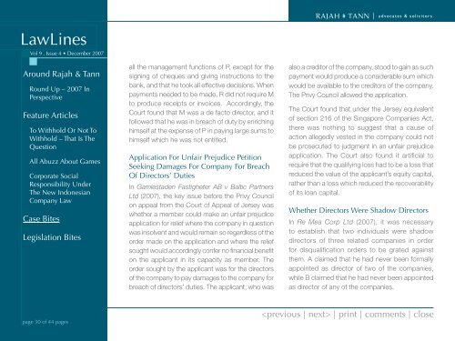 Lawlines Volume 9 Issue 4 - eOASIS