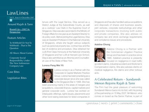 Lawlines Volume 9 Issue 4 - eOASIS