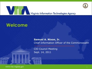 Chad Wirz, VITA - the Virginia Information Technologies Agency