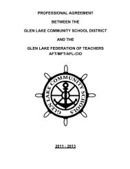 2011-2013 Contract Teachers - Glen Lake Community Schools