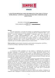 a gestÃ£o de projetos como metodologia para execuÃ§Ã£o das ... - Simpoi