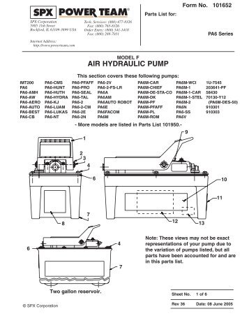 AIR HYDRAULIC PUMP - Pegamo