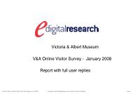 Museum V&A Online Visitor Survey â January 2008 - Victoria and ...