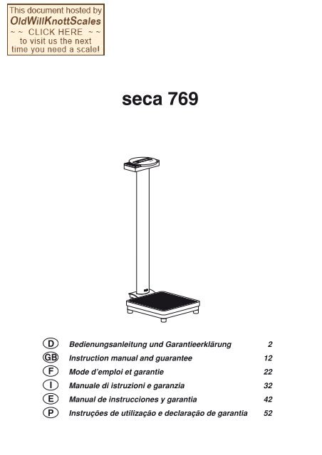 seca 769 - Scale Manuals