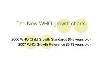 The New WHO growth charts - Hamilton Family Health Team