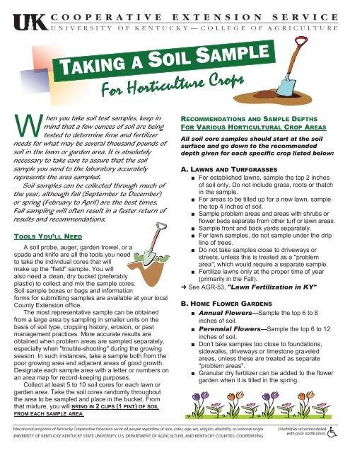 How to take a soil sample - Bullitt County Cooperative Extension ...