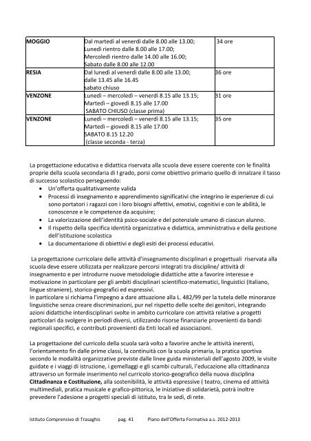 Istituto Comprensivo di Trasaghis - Direzione Didattica di Trasaghis