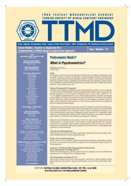 Psikrometrik diyagram - TTMD