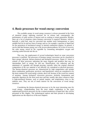 4. Basic processes for wood energy conversion - Nest