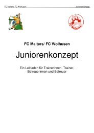 Juniorenkonzept Spielergemeinschaft Malters ... - FC Wolhusen