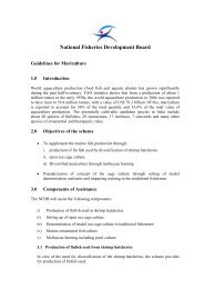 National Fisheries Development Board - Animal & Fish Resources
