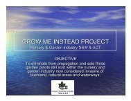 Grow me instead Industry and Environment working together ...