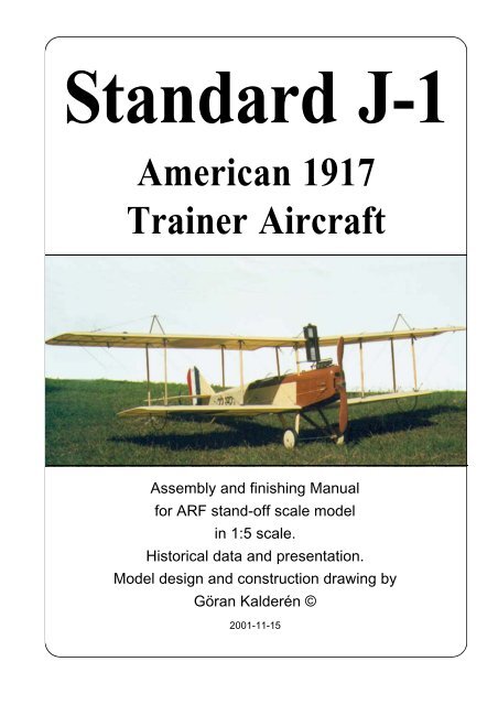 Standard J-1 Manual - Macca's Vintage Aerodrome