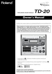 Roland TD-20 V-Drum Controller - Steven DeVoss