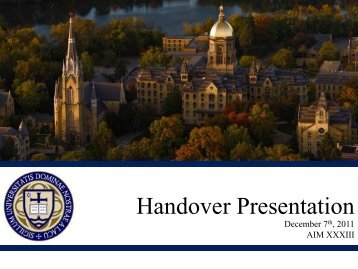 Handover Presentation - AIM