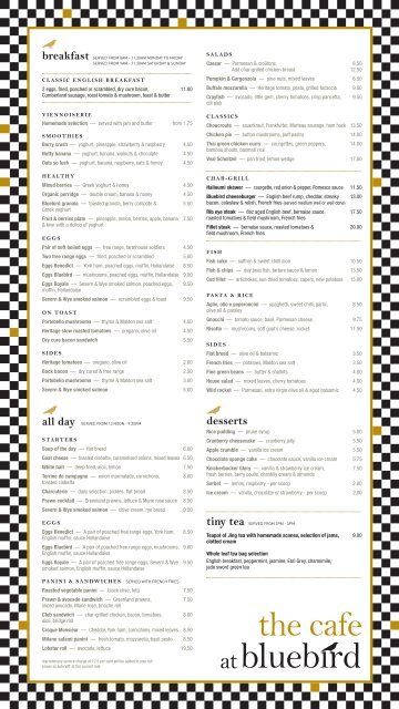Panini 2024 cafe menu