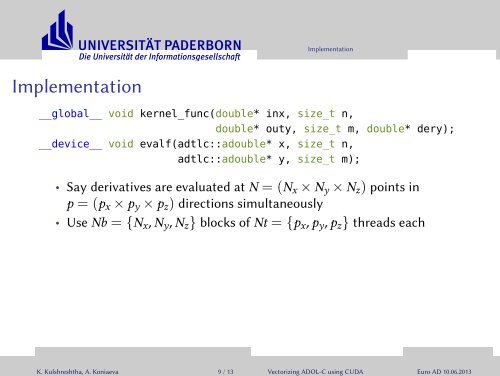 Vectorizing the forward mode of ADOL-C on a GPU ... - Autodiff.org