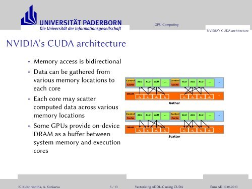 Vectorizing the forward mode of ADOL-C on a GPU ... - Autodiff.org