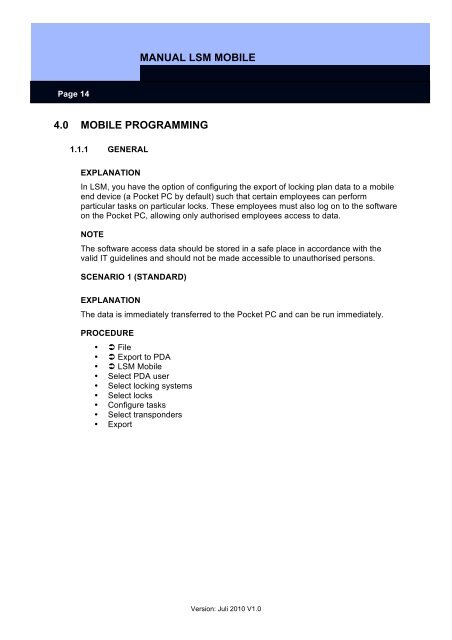 LSM MOBILE â USER MANUAL - SimonsVoss technologies