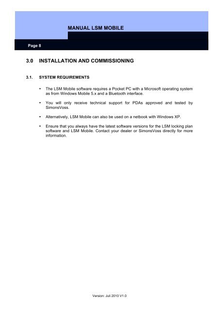 LSM MOBILE â USER MANUAL - SimonsVoss technologies