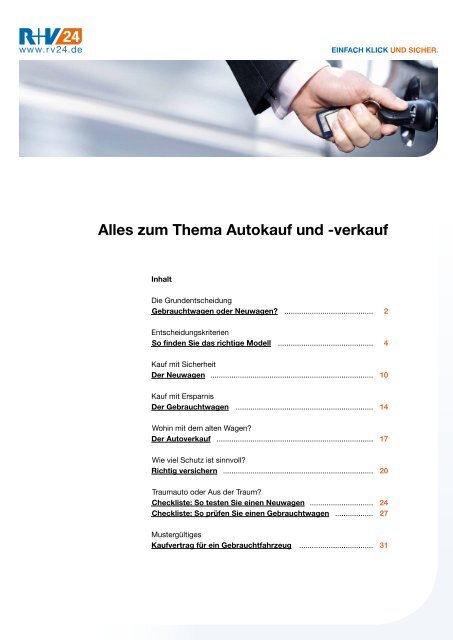 Alles zum Thema Autokauf und -verkauf - R+V24