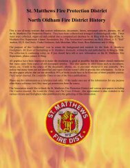 North Oldham Fire District History - RingBrothersHistory.com