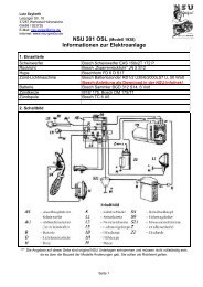 NSU 501 TS â Informationen zu Elektroanlage