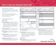 How to read your Hawaiian Telcom bill