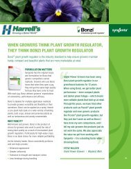 When groWers think plant groWth regulator, they think Bonzi plant ...