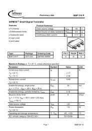 BSP 315 P SIPMOSÂ® Small-Signal-Transistor