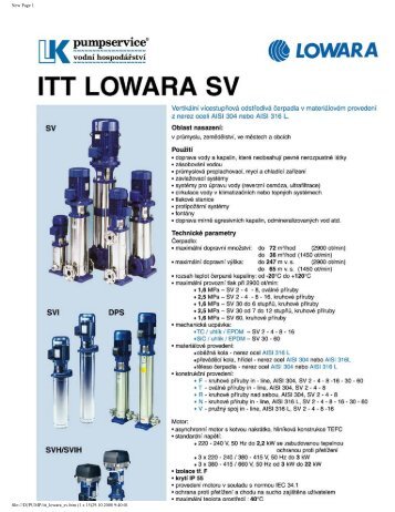 Prospekt SV (PDF 1,41 MB) - LK Pumpservice