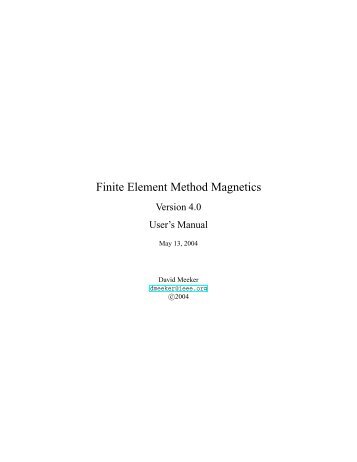 Finite Element Method Magnetics