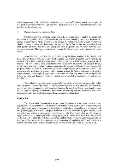 Proceedings of the Workshop - United Nations Office for Outer ...