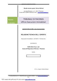 TRIBUNALE DI PIACENZA Ufficio Esecuzioni Immobiliari