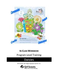 Daisy course workbook - Girl Scouts San Diego