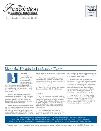 Meet the Hospital's Leadership Team PAID - St.Joseph's Hospital