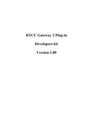 RTCU Gateway 2 Plug-in Developers Kit User's Manual - Logic IO