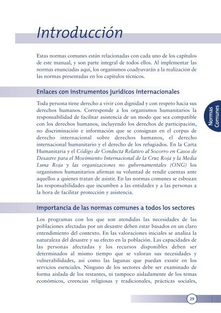 Carta Humanitaria y Normas mÃ­nimas de respuesta humanitaria en ...